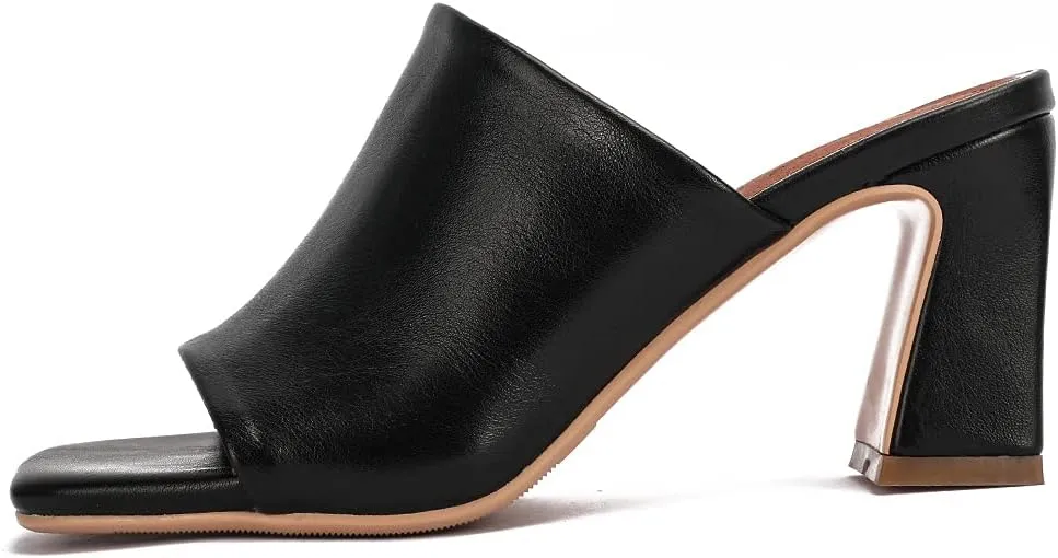 Ciuyurra Women Fashion Summer Mesh Mules Peep Toe Slip on