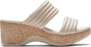 Clarks Womens Chelsea Path Leather Chunky Wedge Sandals