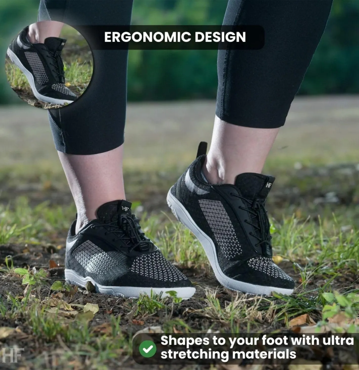 Cloud-Like Comfort Zero Drop Minimalist Shoes Men Women, Arch Support Breathable Splash Proof Barefoot Shoes, Versatile Ergonomic Footwear Pain Relief and Posture Improvement