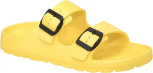 CLOVERLAY Women's Comfort Slides Adjustable Double Buckle Platform Footbed Flat Sandals