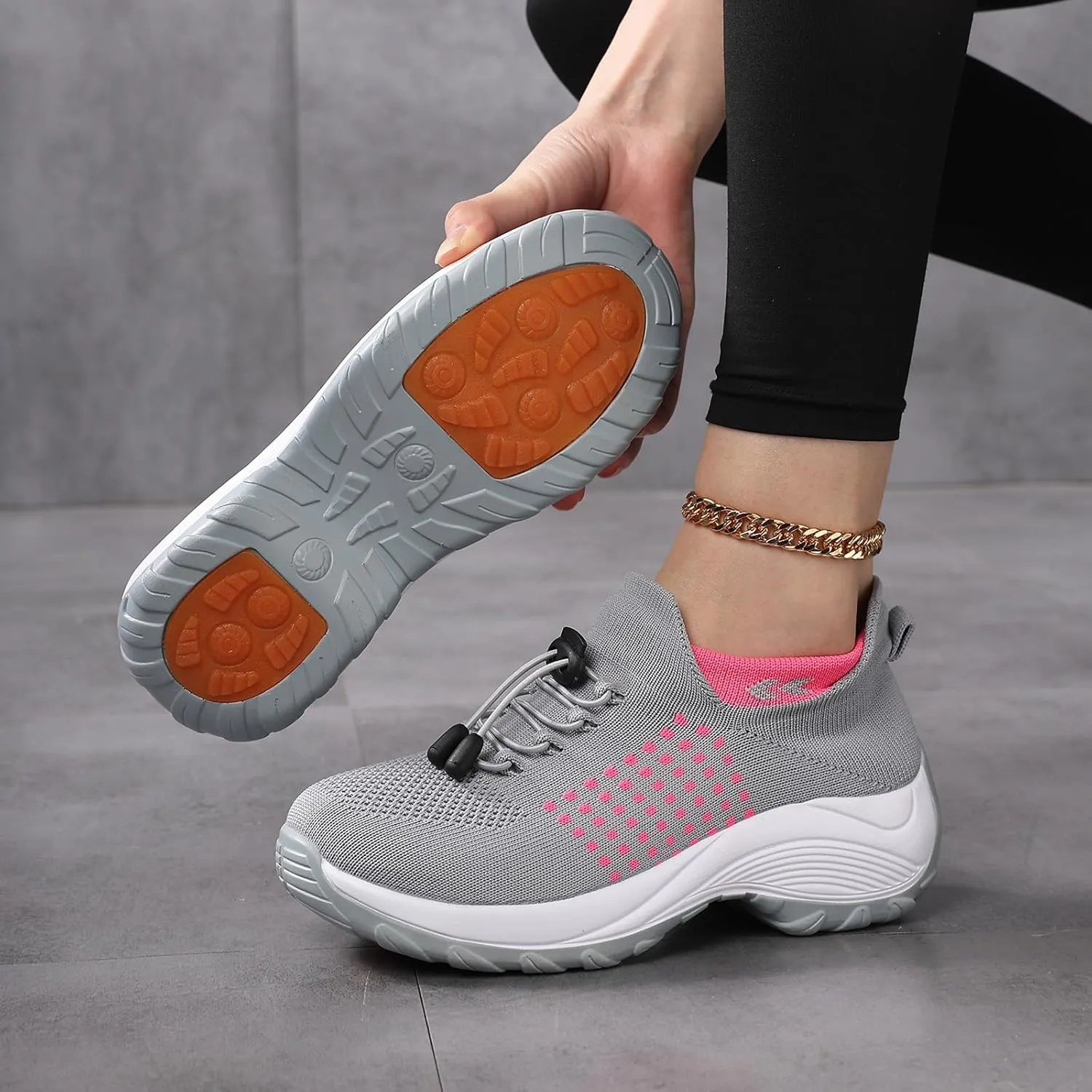 Comfort Wear Orthowear Shoes for Women&Men Orthopedic Shoes Lightweight Casual Breathable Running Walking Sneakers Non Slip Stretch Cushion Shoe Athletic Ortho Comfortwear for Plantar Fasciitis Unisex