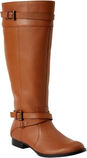 Comfortview Women's Wide Width The Janis Leather Boot