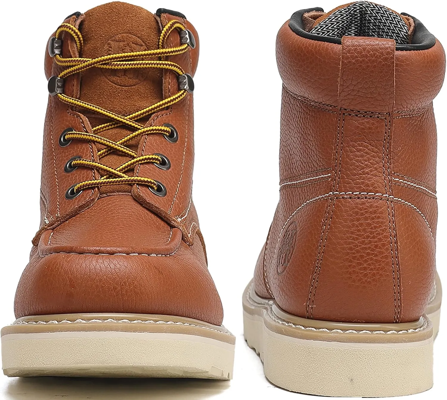 CONRAD Men's Moc Toe Safety Work Boots: 6" & 8" Soft Toe, Composite Toe, Waterproof, Slip Resistant, Puncture-proof EH Safety Boots