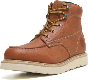 CONRAD Men's Moc Toe Safety Work Boots: 6" & 8" Soft Toe, Composite Toe, Waterproof, Slip Resistant, Puncture-proof EH Safety Boots