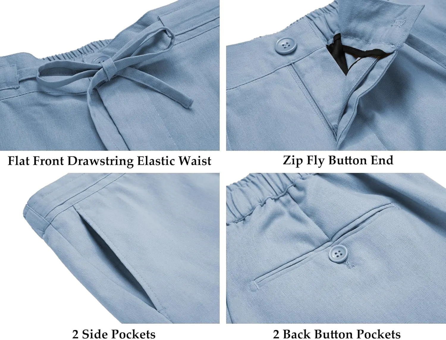 COOFANDY Men's 2 Piece Linen Suits Set Regular Fit Casual Lightweight Blazer Jacket and Pants