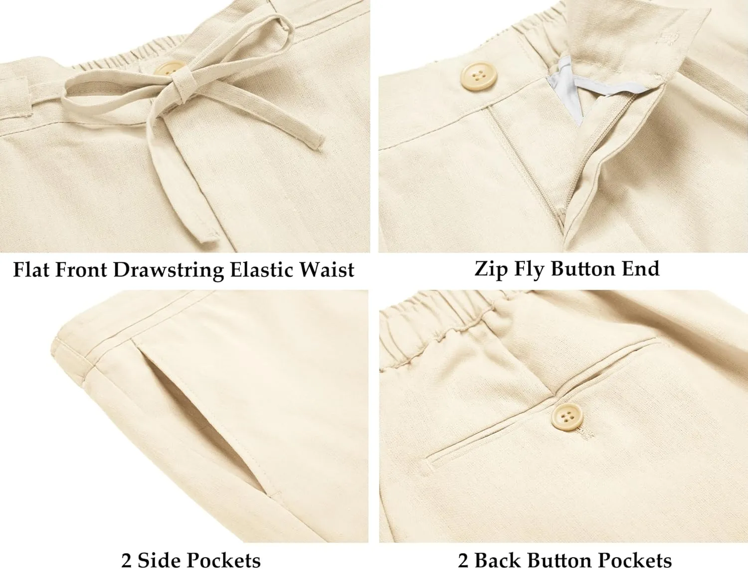 COOFANDY Men's 2 Piece Linen Suits Set Regular Fit Casual Lightweight Blazer Jacket and Pants