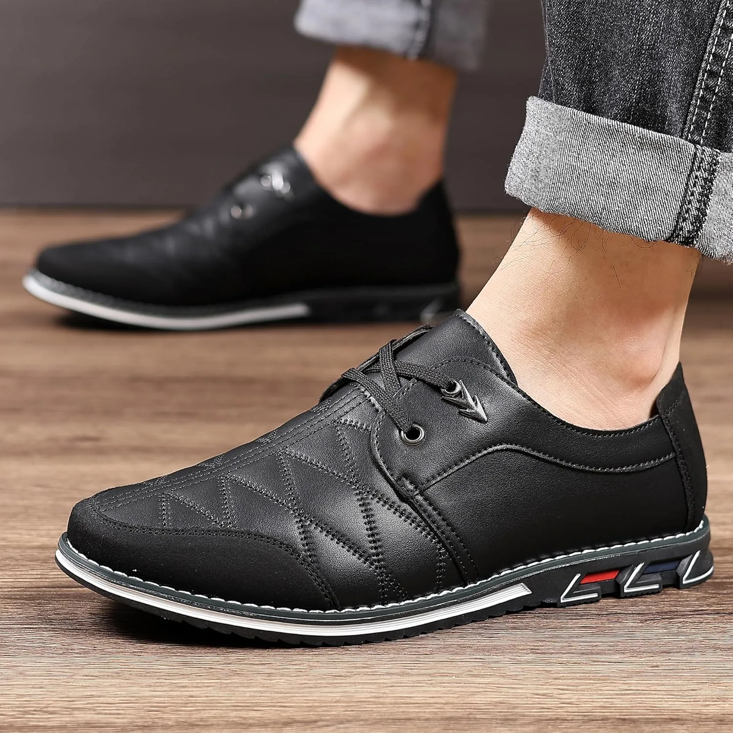 COSIDRAM Mens Casual Shoes Fashion Sneakers Dress Shoes for Men Walking Shoes Business Office Comfort Loafers