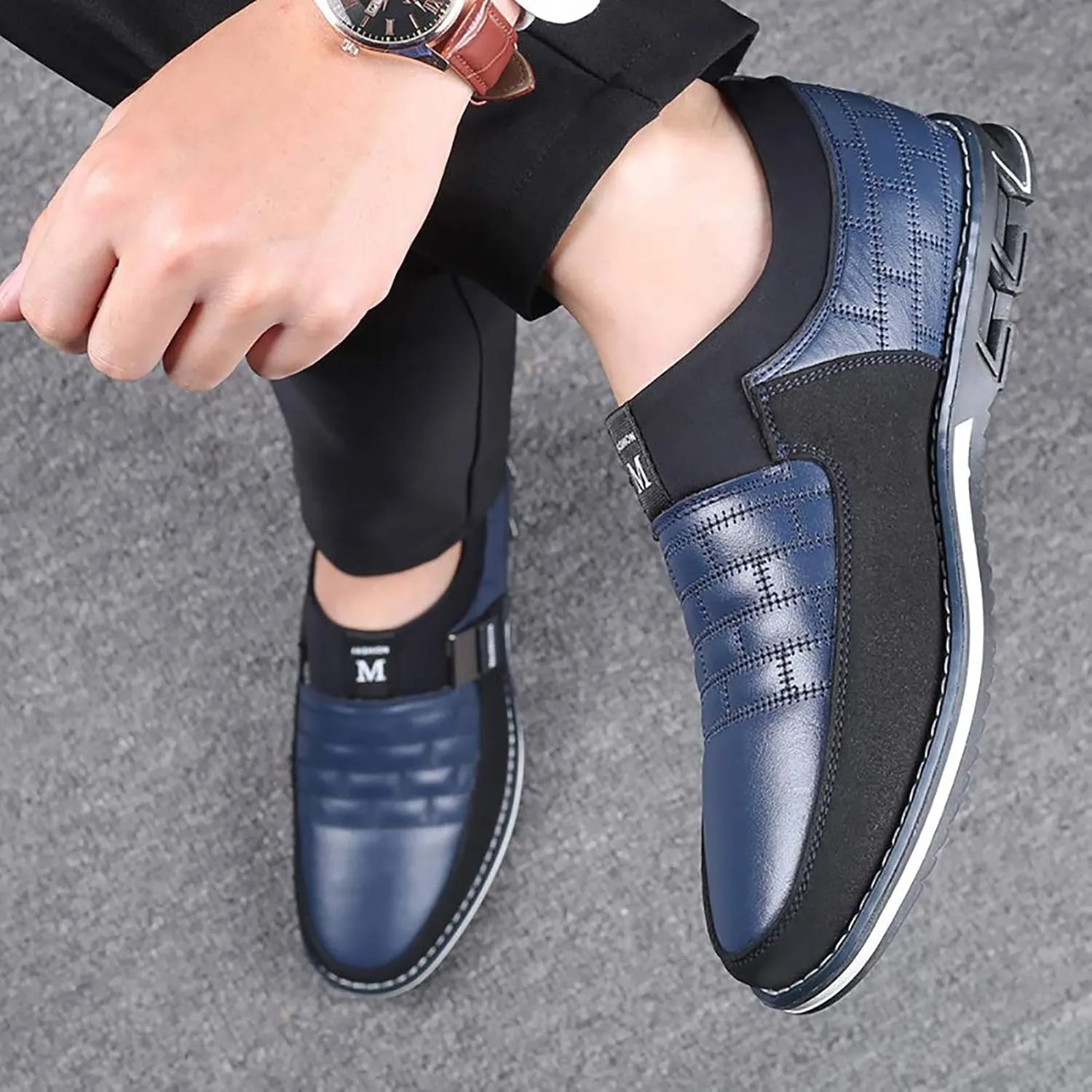 COSIDRAM Mens Casual Shoes Sneakers Loafers Comfort Walking Shoes for Male Business Work Office Dress