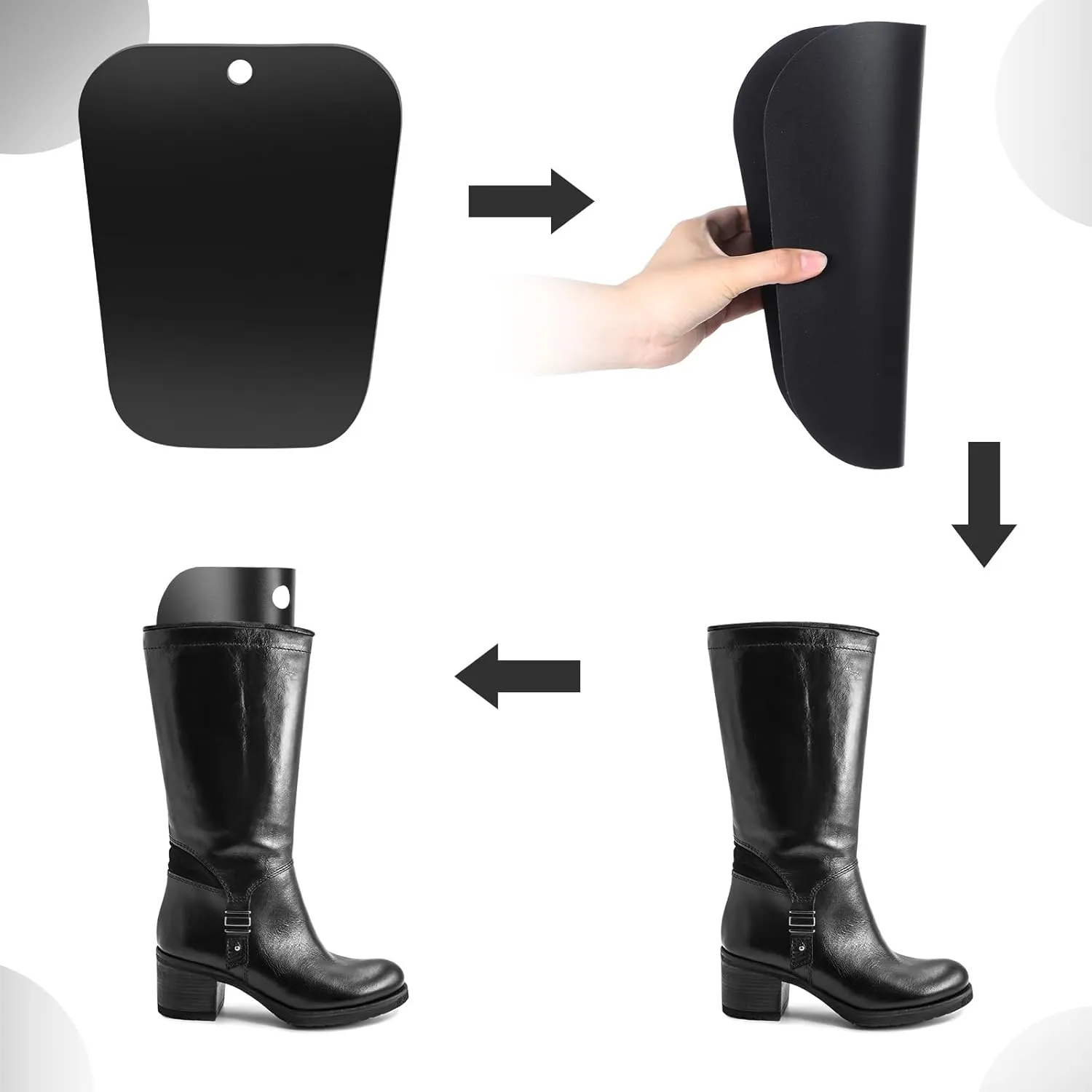Coume 30 Pieces (15 Pairs) Boot Shapers Form Inserts Keeper Tall Boots Support Holders for Women Men