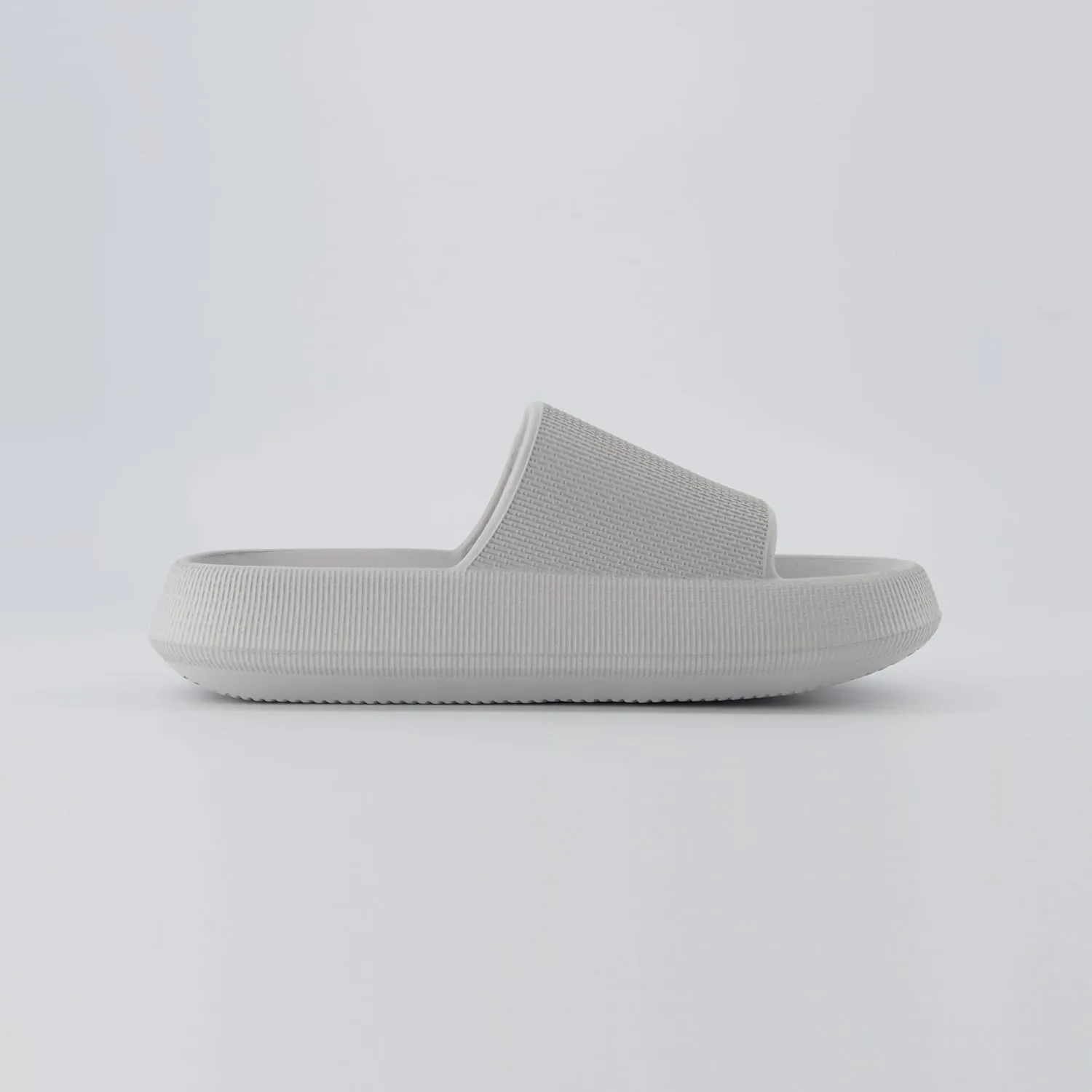CUSHIONAIRE Feather Slides – Comfortable Cloud Cushion House Slippers for Women, Indoor Outdoor EVA Foam Foot Spa Shower Shoes, Non-Slip Arch Support
