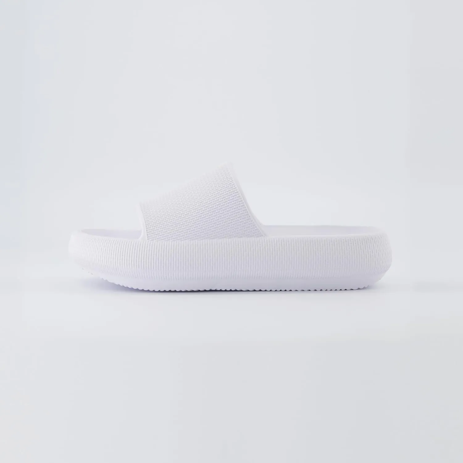 CUSHIONAIRE Feather Slides – Comfortable Cloud Cushion House Slippers for Women, Indoor Outdoor EVA Foam Foot Spa Shower Shoes, Non-Slip Arch Support