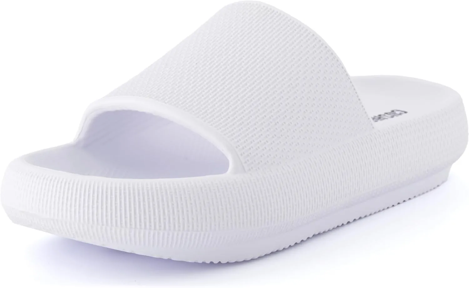 CUSHIONAIRE Feather Slides – Comfortable Cloud Cushion House Slippers for Women, Indoor Outdoor EVA Foam Foot Spa Shower Shoes, Non-Slip Arch Support