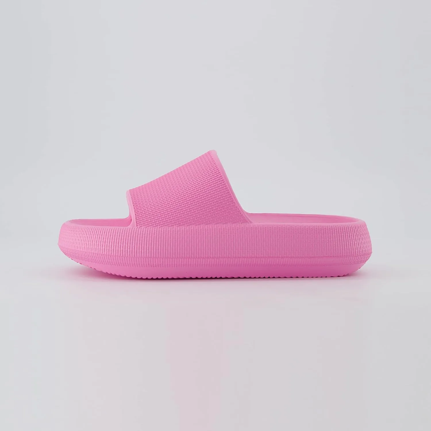 CUSHIONAIRE Feather Slides – Comfortable Cloud Cushion House Slippers for Women, Indoor Outdoor EVA Foam Foot Spa Shower Shoes, Non-Slip Arch Support