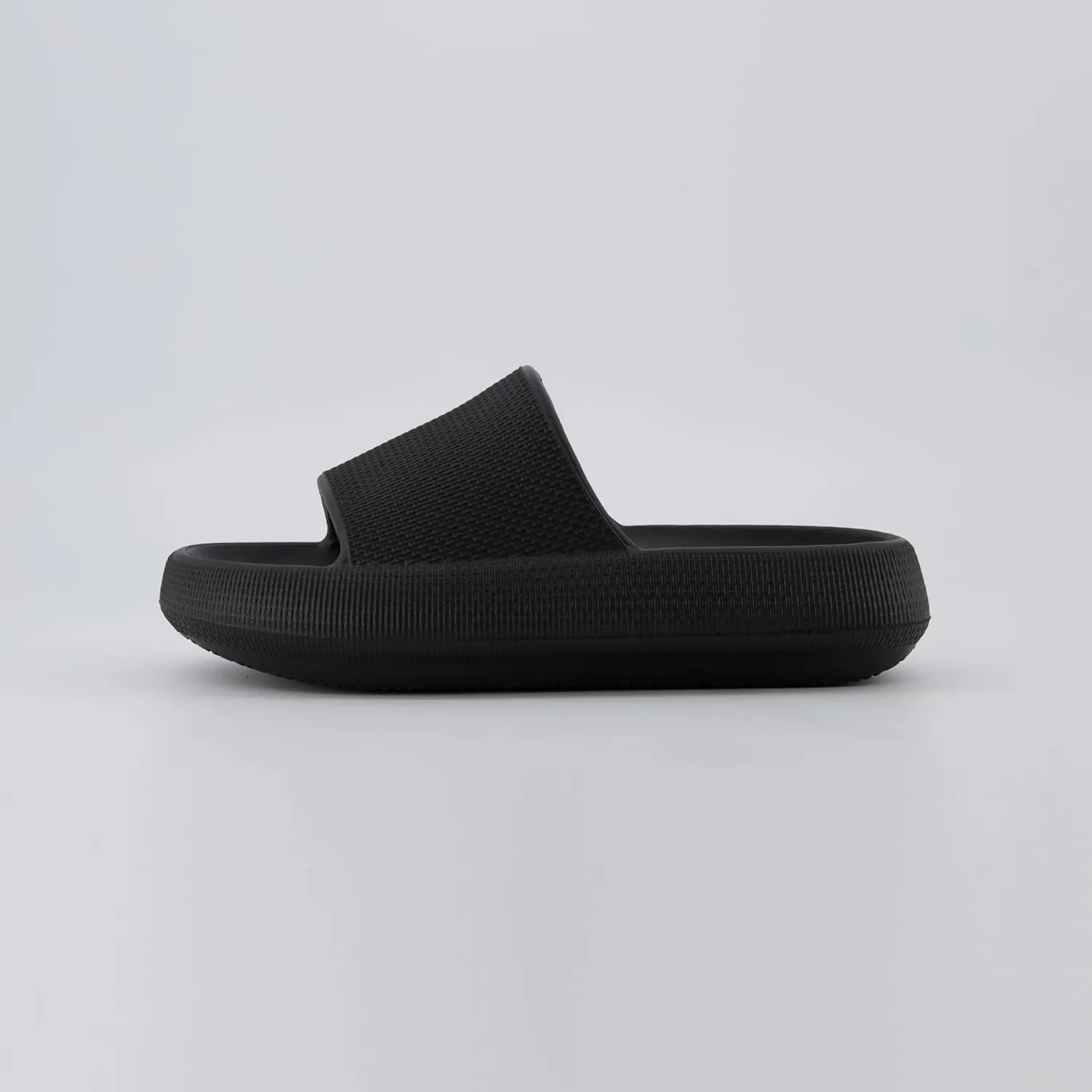 CUSHIONAIRE Feather Slides – Comfortable Cloud Cushion House Slippers for Women, Indoor Outdoor EVA Foam Foot Spa Shower Shoes, Non-Slip Arch Support