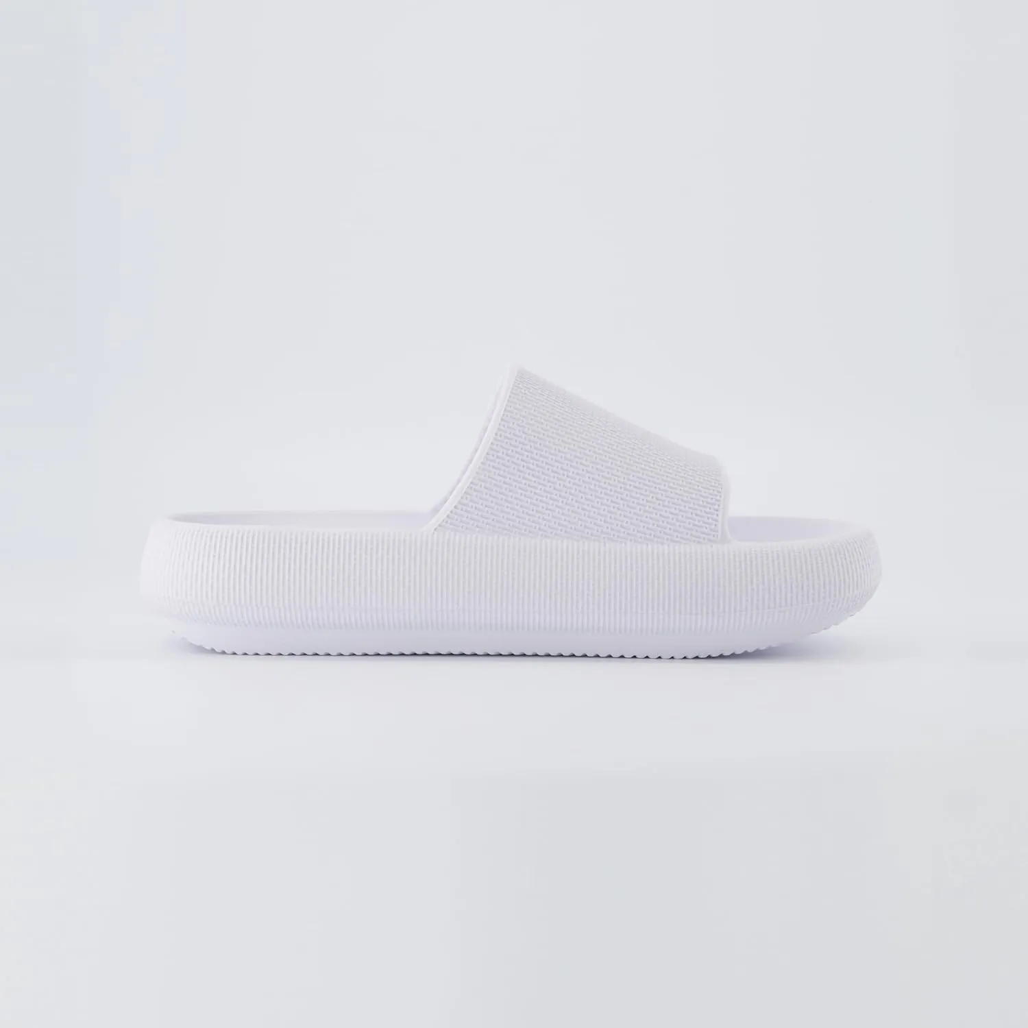 CUSHIONAIRE Feather Slides – Comfortable Cloud Cushion House Slippers for Women, Indoor Outdoor EVA Foam Foot Spa Shower Shoes, Non-Slip Arch Support