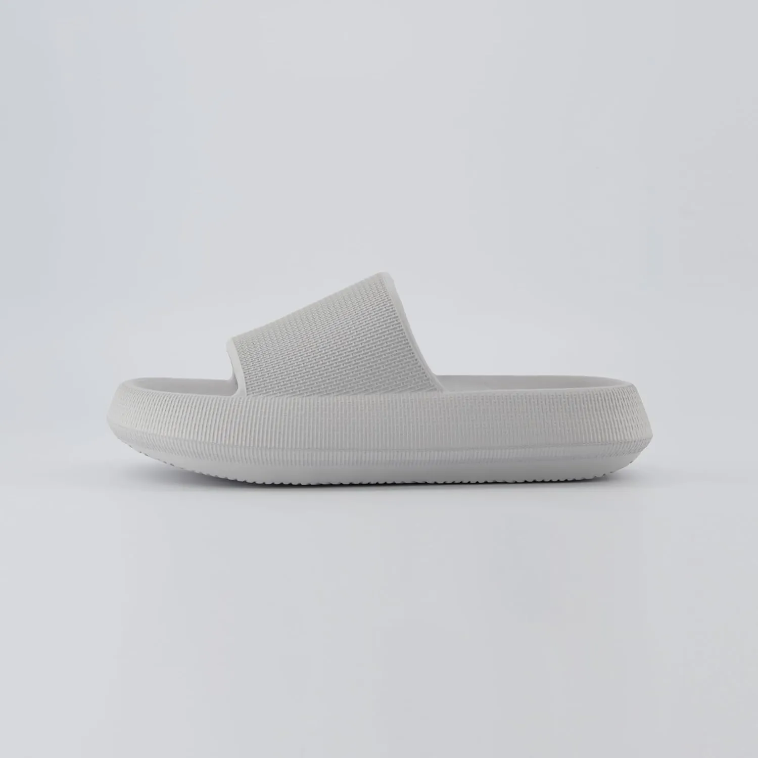 CUSHIONAIRE Feather Slides – Comfortable Cloud Cushion House Slippers for Women, Indoor Outdoor EVA Foam Foot Spa Shower Shoes, Non-Slip Arch Support