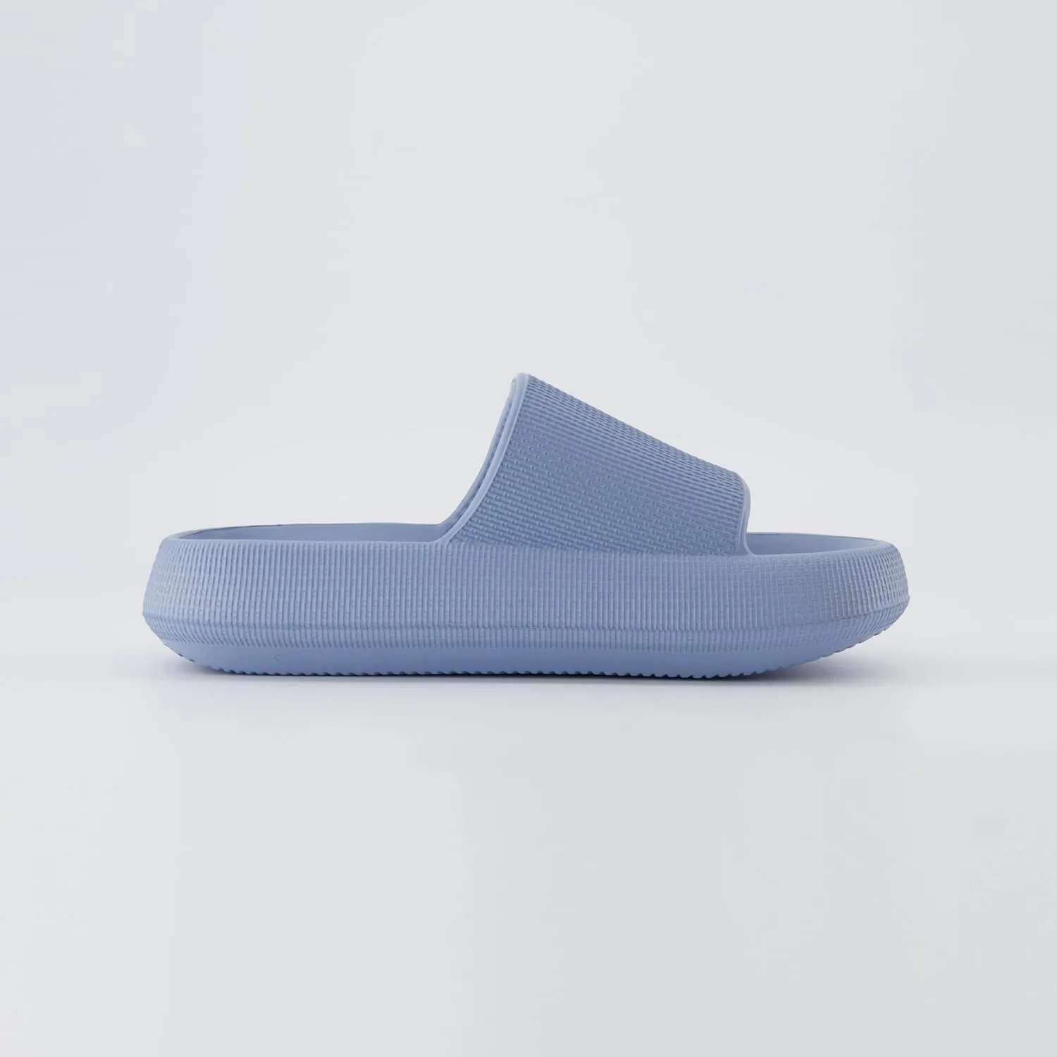 CUSHIONAIRE Feather Slides – Comfortable Cloud Cushion House Slippers for Women, Indoor Outdoor EVA Foam Foot Spa Shower Shoes, Non-Slip Arch Support