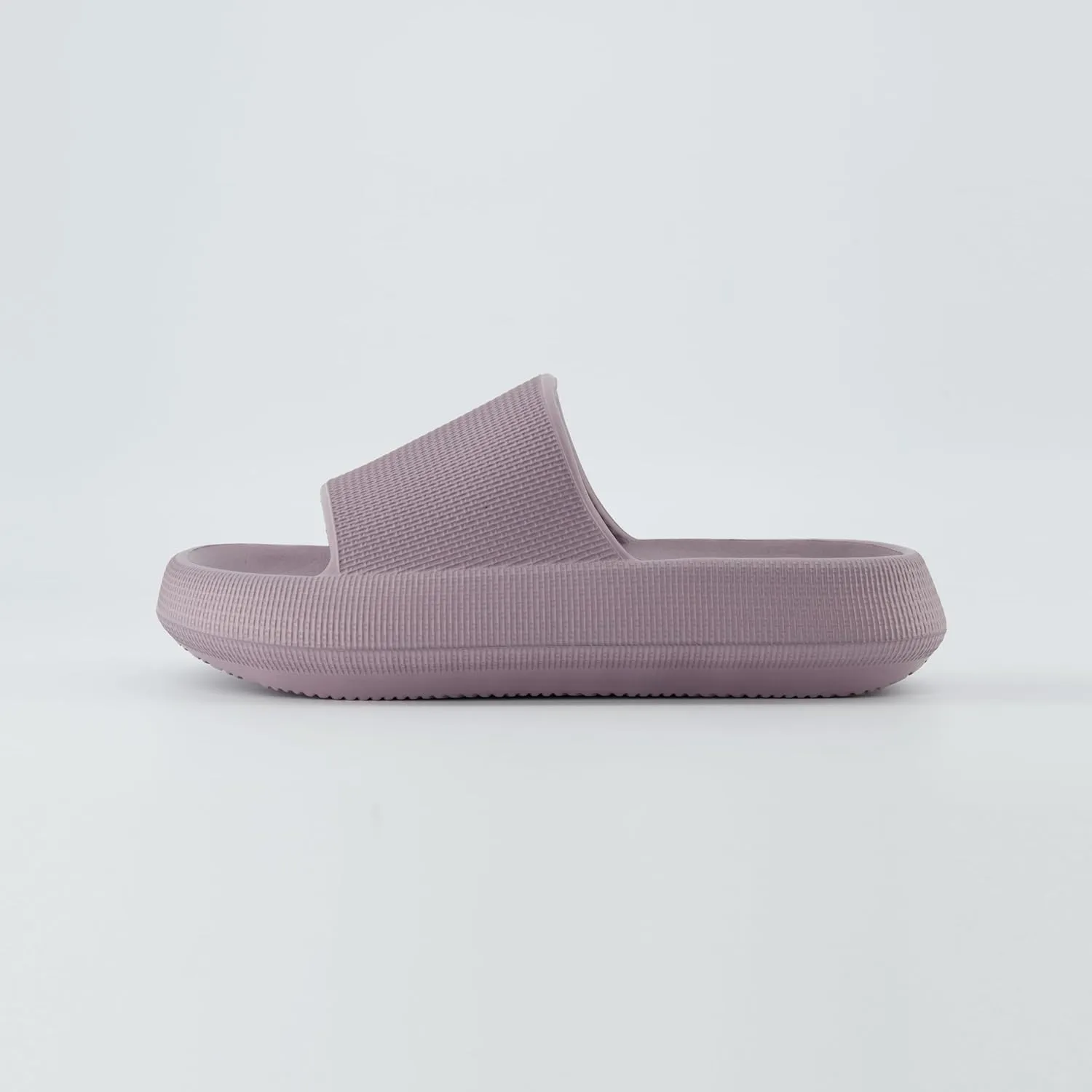 CUSHIONAIRE Feather Slides – Comfortable Cloud Cushion House Slippers for Women, Indoor Outdoor EVA Foam Foot Spa Shower Shoes, Non-Slip Arch Support