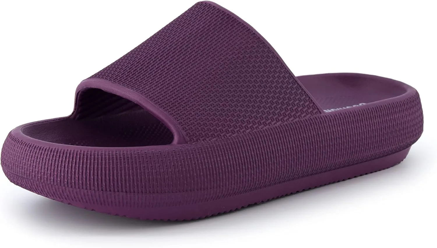 CUSHIONAIRE Feather Slides – Comfortable Cloud Cushion House Slippers for Women, Indoor Outdoor EVA Foam Foot Spa Shower Shoes, Non-Slip Arch Support