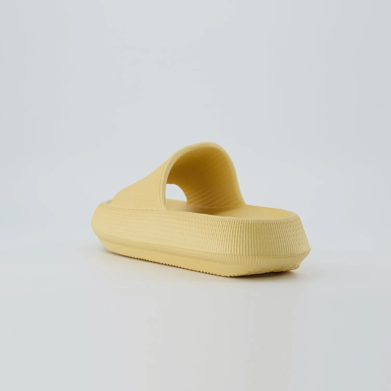 CUSHIONAIRE Feather Slides – Comfortable Cloud Cushion House Slippers for Women, Indoor Outdoor EVA Foam Foot Spa Shower Shoes, Non-Slip Arch Support