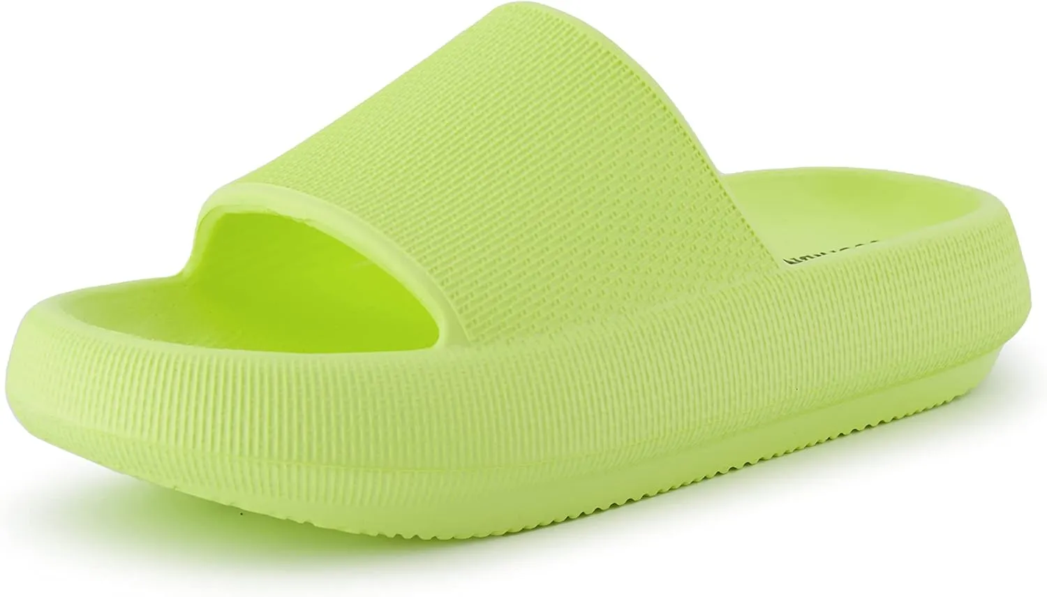 CUSHIONAIRE Feather Slides – Comfortable Cloud Cushion House Slippers for Women, Indoor Outdoor EVA Foam Foot Spa Shower Shoes, Non-Slip Arch Support