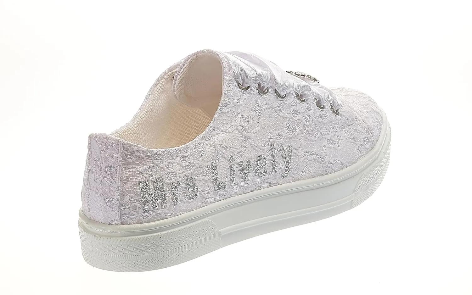 Customizable Bridal Sneakers: Stylish, Comfortable, and Personalized Wedding Shoes, Sneakers Glitter Text personalized shoes (9 US)