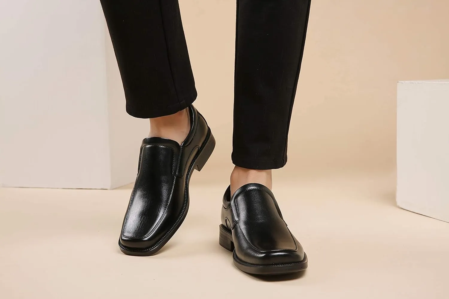 DECARSDZ Men's Classic Modern Formal Slip On Dress Shoes