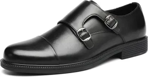 DECARSDZ Men's Classic Retro Double Monk Strap Casual Dress Loafer Shoes Comfortable for Business and Wedding Slip On Loafers