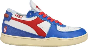 Diadora Mens Mi Basket Row Cut Philly 6 Lace Up Sneakers Shoes Casual - White