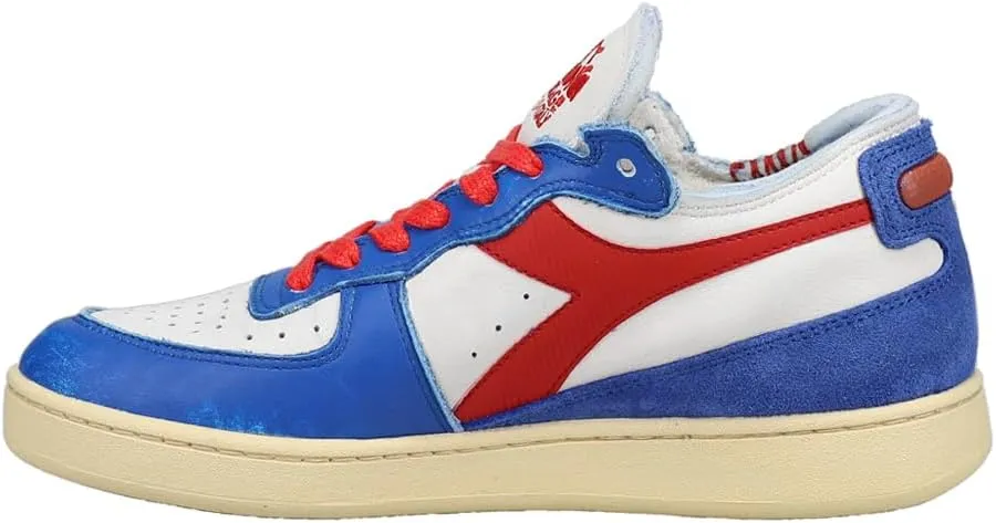 Diadora Mens Mi Basket Row Cut Philly 6 Lace Up Sneakers Shoes Casual - White