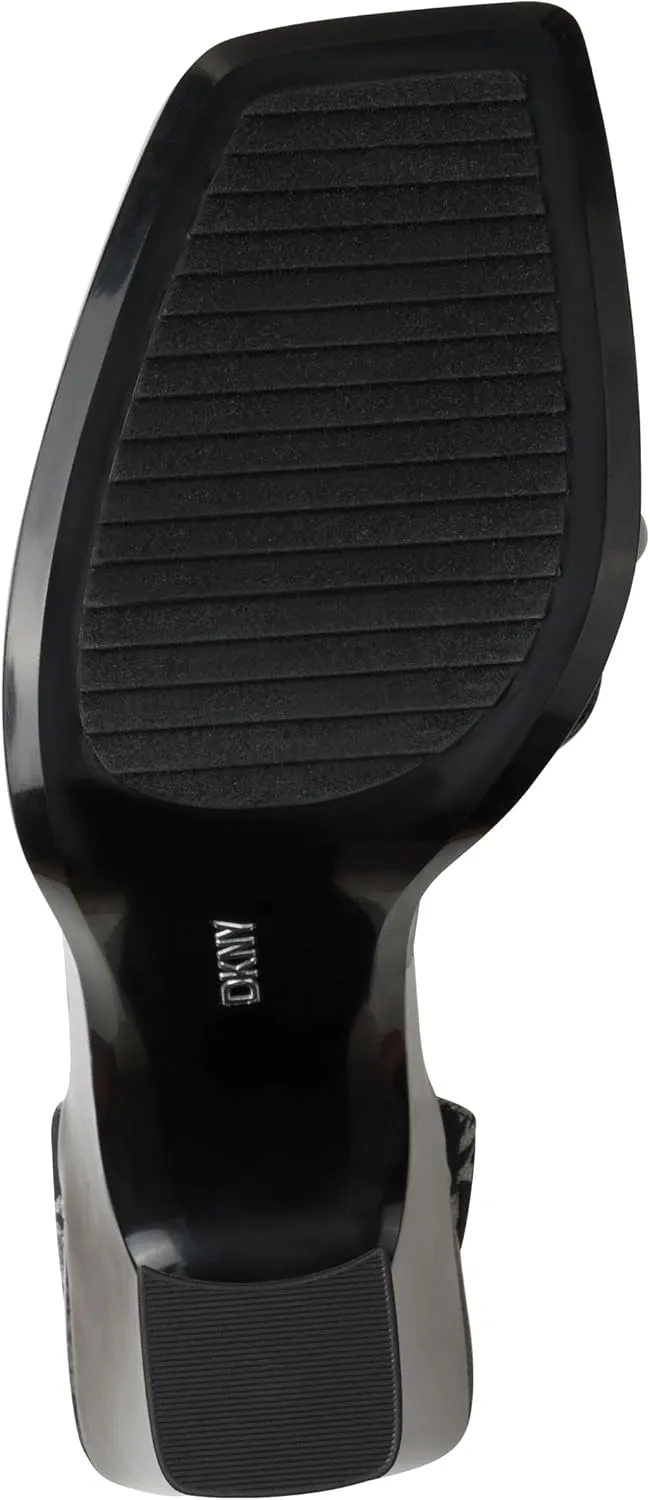 DKNY Women's Linda Platform Ankle Strap Block Heel Heeled Sandal