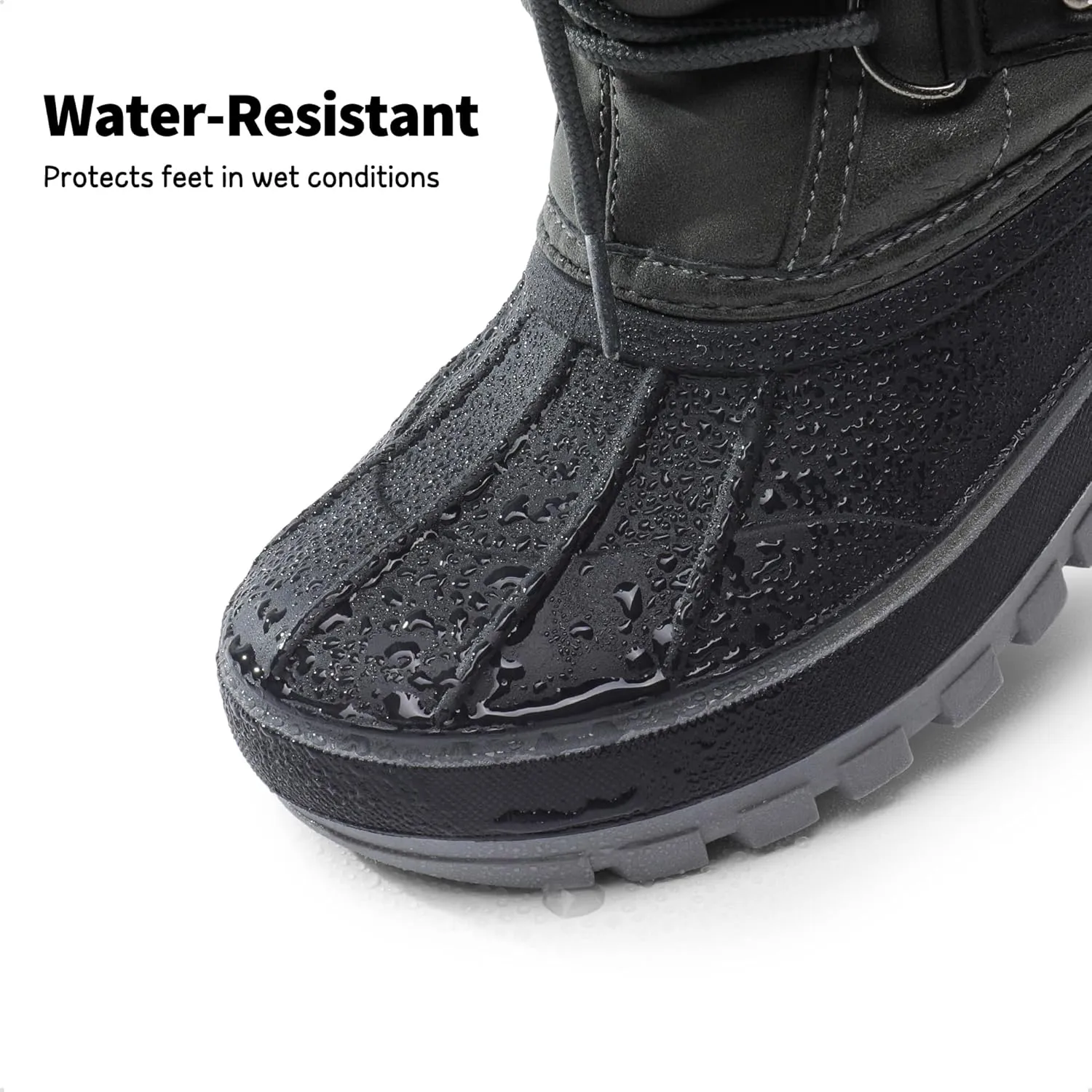 DREAM PAIRS Boys & Girls Faux Fur-Lined Ankle Winter Snow Boots