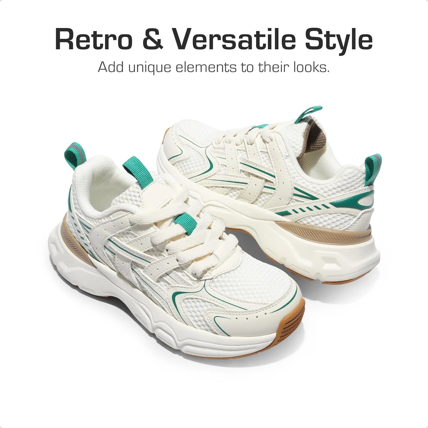 DREAM PAIRS Boys Girls Kids Sneakers Tennis Running Shoes Lace-up Unisex LilLegends Lightweight Breathable Walking Shoes