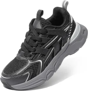 DREAM PAIRS Boys Girls Kids Sneakers Tennis Running Shoes Lace-up Unisex LilLegends Lightweight Breathable Walking Shoes