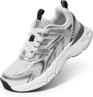 DREAM PAIRS Boys Girls Kids Sneakers Tennis Running Shoes Lace-up Unisex LilLegends Lightweight Breathable Walking Shoes