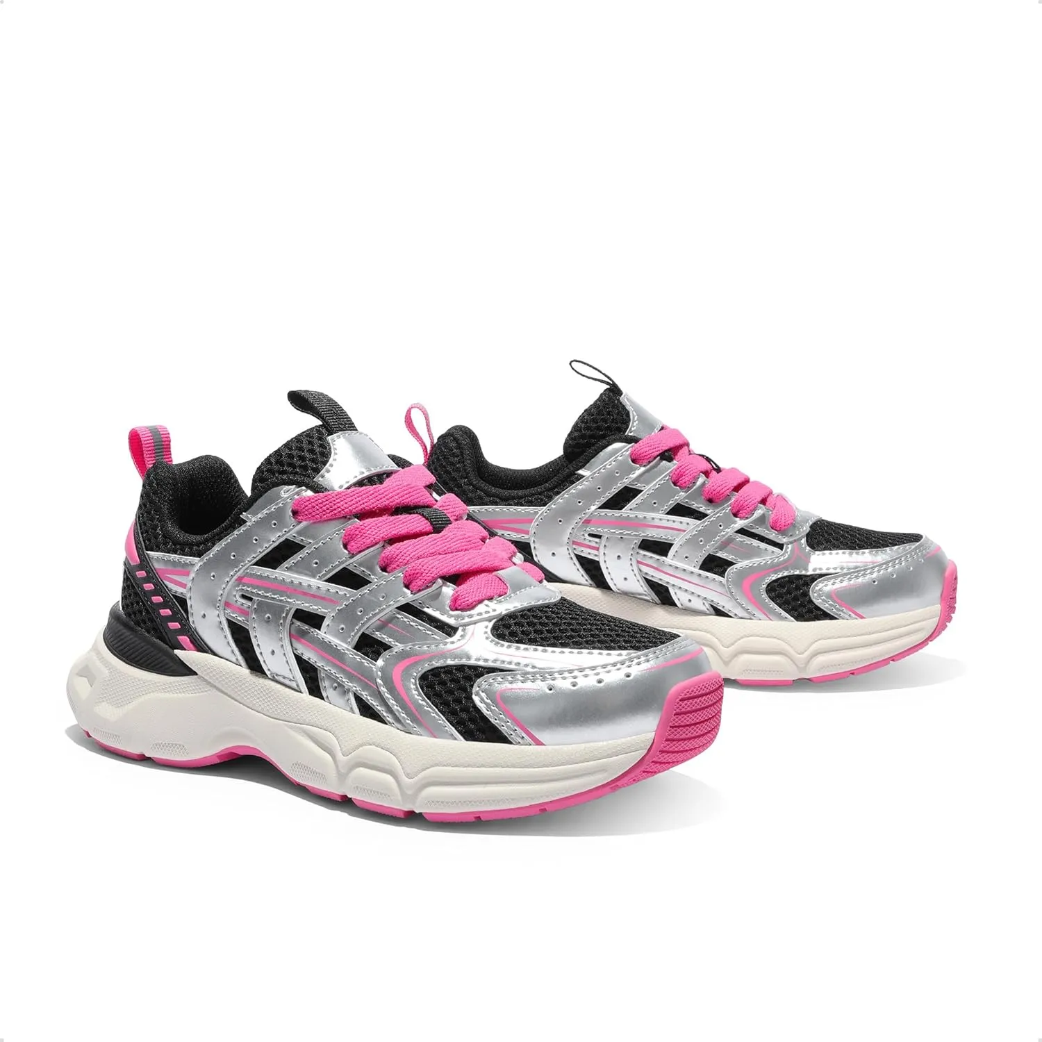 DREAM PAIRS Boys Girls Kids Sneakers Tennis Running Shoes Lace-up Unisex LilLegends Lightweight Breathable Walking Shoes