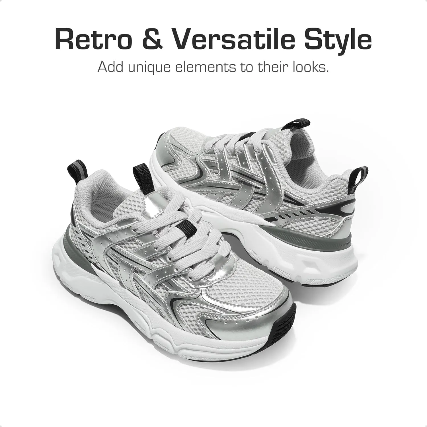 DREAM PAIRS Boys Girls Kids Sneakers Tennis Running Shoes Lace-up Unisex LilLegends Lightweight Breathable Walking Shoes
