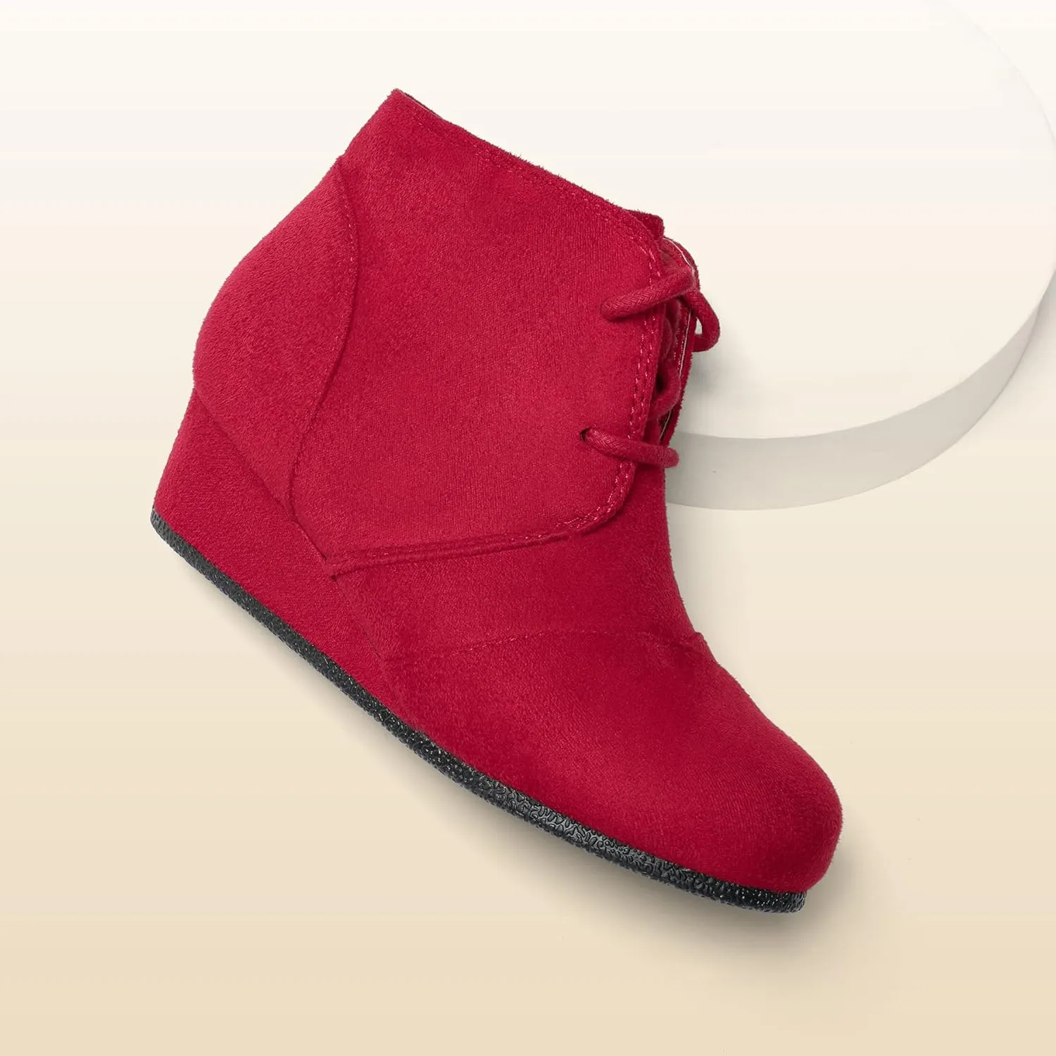 DREAM PAIRS Girls Low Wedge Heel Booties Side Zipper Ankle Boots Toddler/Little Kid/Big Kid