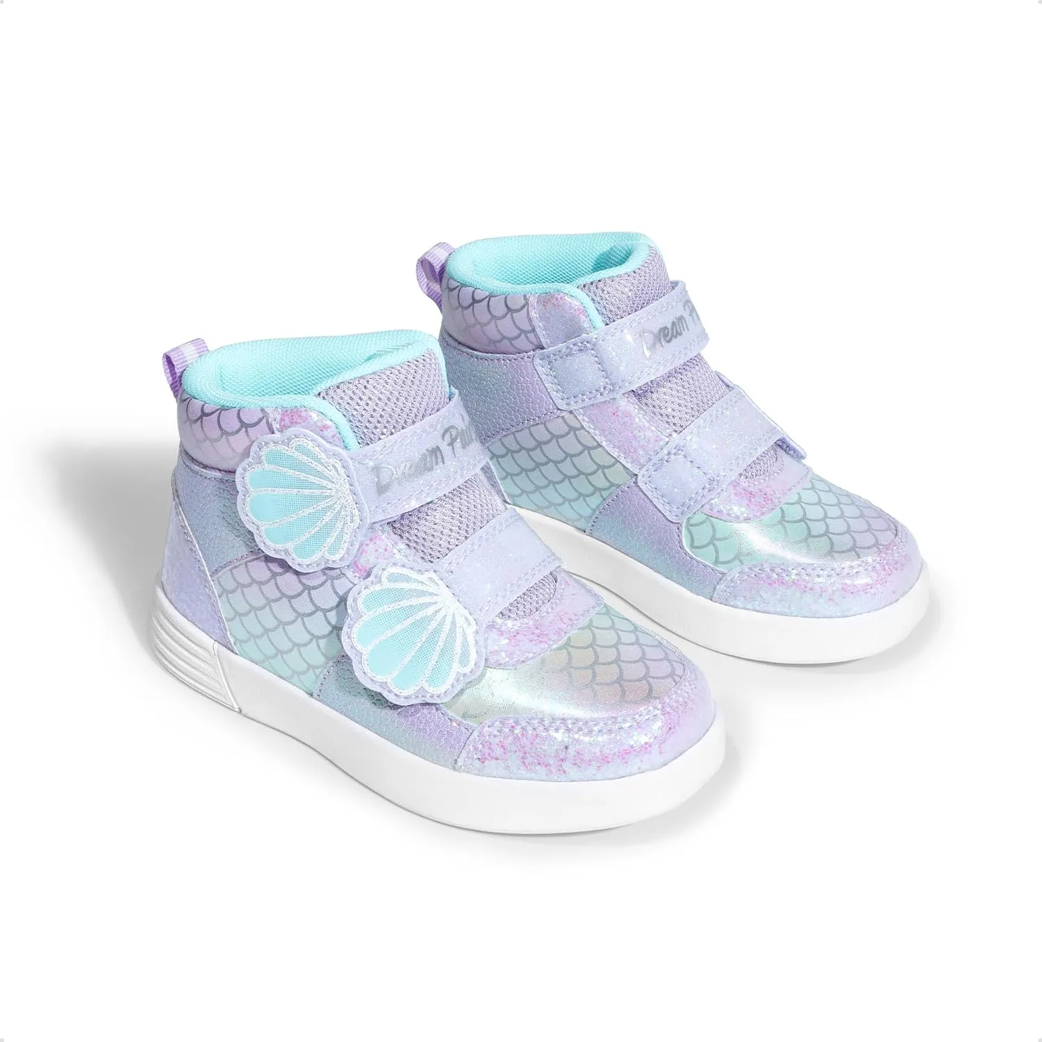 DREAM PAIRS Girls Shoes Toddler Sneakers Kids High Top Shoes with Hook and Loop Storybook Casual Walking Shoes