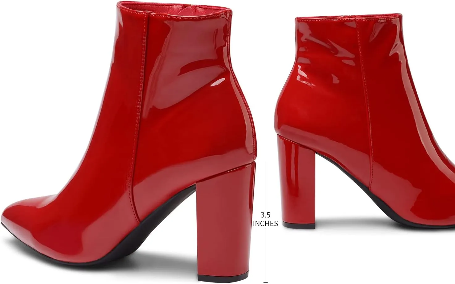DREAM PAIRS Women's Chunky Heel Ankle Booties Pointed Toe Short Boots