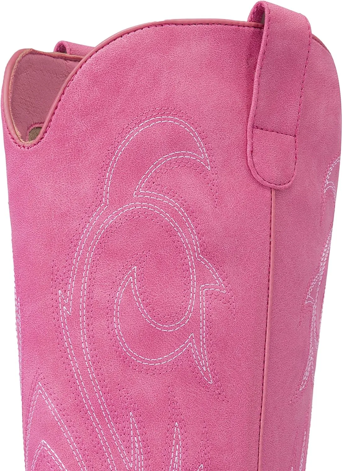 DREAM PAIRS Womens Cowboy Boots Comfortable Cowgirl Knee High Boots Pull On Side Zipper Chunky Heel Embroidered Western Boots