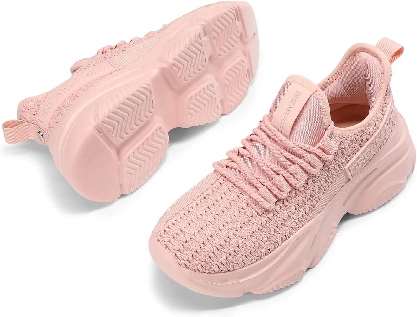DREAM PAIRS Women's Platform Chunky Fashion Sneakers Slip on Walking Stylish Lightweight Classic Casual Sneaker