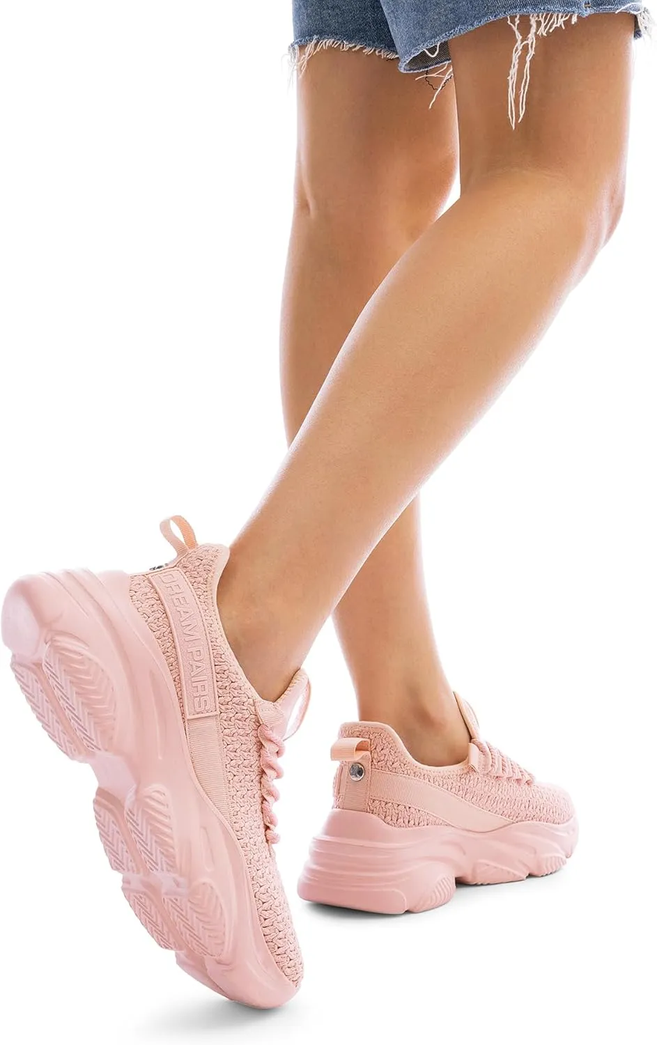 DREAM PAIRS Women's Platform Chunky Fashion Sneakers Slip on Walking Stylish Lightweight Classic Casual Sneaker