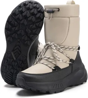 EARLDE Women's Snow Boots Waterproof Mid Calf Lightweight Winter Booties