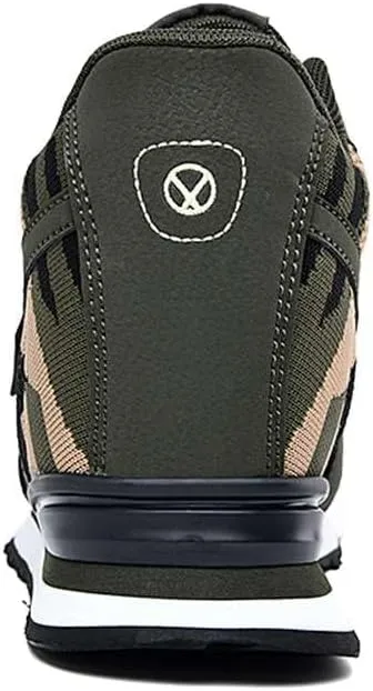 ESXGED Women's Fashion Camouflage Platform Canvas Sneakers Girl's Invisible Wedges Increase Heel Mesh-Cloth Casual Shoes