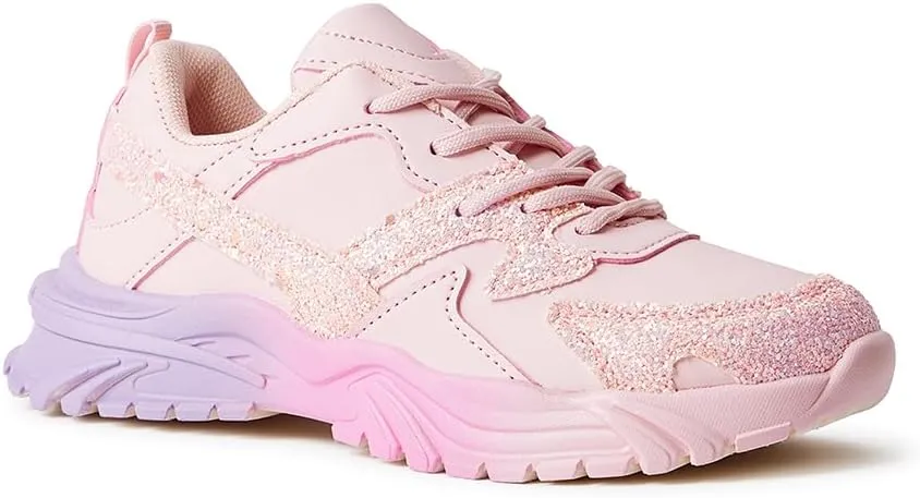 FabKids Girls Boys Tennis Shoes Lace up Athletic Sneakers Running Shoes for Toddler Little Kid Big Kid
