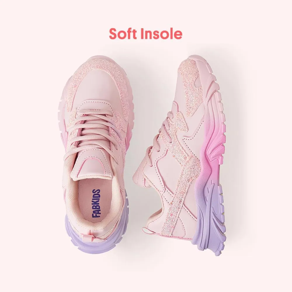 FabKids Girls Boys Tennis Shoes Lace up Athletic Sneakers Running Shoes for Toddler Little Kid Big Kid