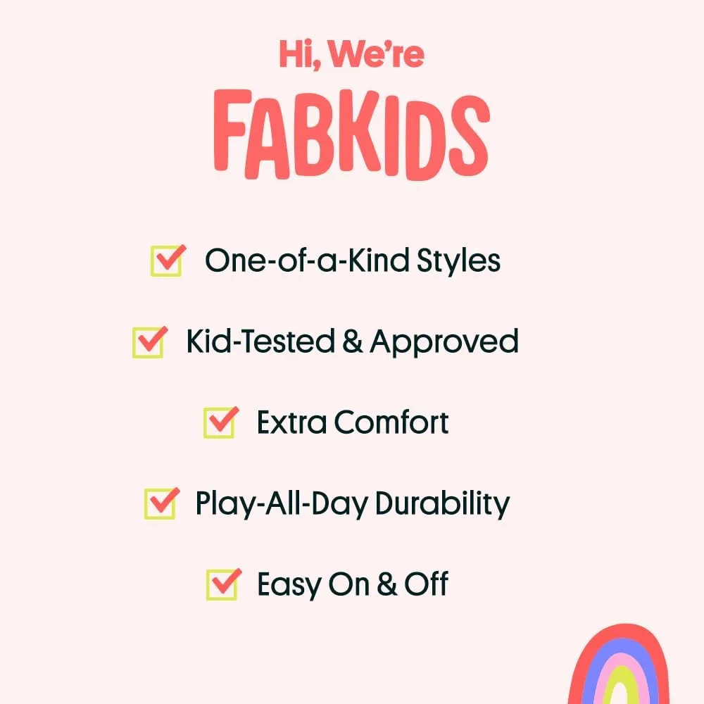 FabKids Girls Boys Tennis Shoes Lace up Athletic Sneakers Running Shoes for Toddler Little Kid Big Kid