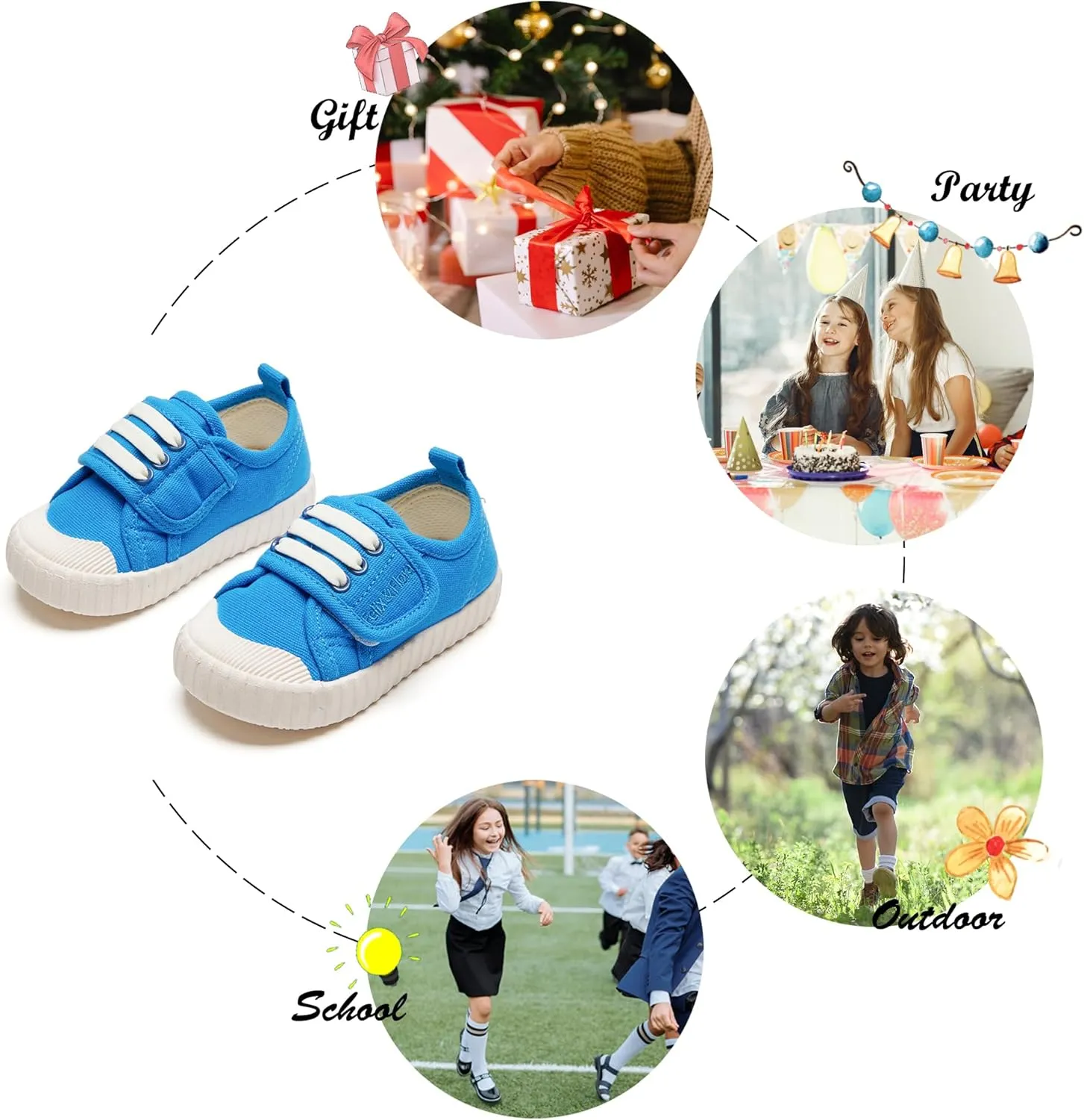 Felix & Flora Toddler/Little Kid Girls Running Shoes Sports Sneakers Princess Casual Glitter Shoes.