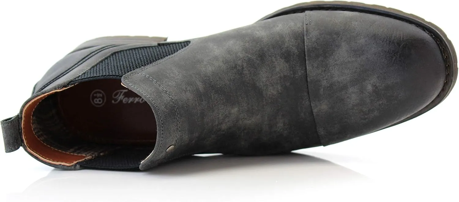 Ferro Aldo Sterling MFA606325 Mens Casual Chelsea Slip on Ankle Boots